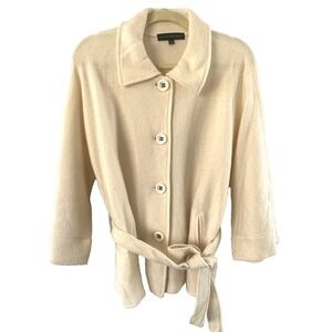 XL Harve‎ Benard 100 Wool Sweater Cardigan Academia Farm Cabin Cottage Prep Cozy